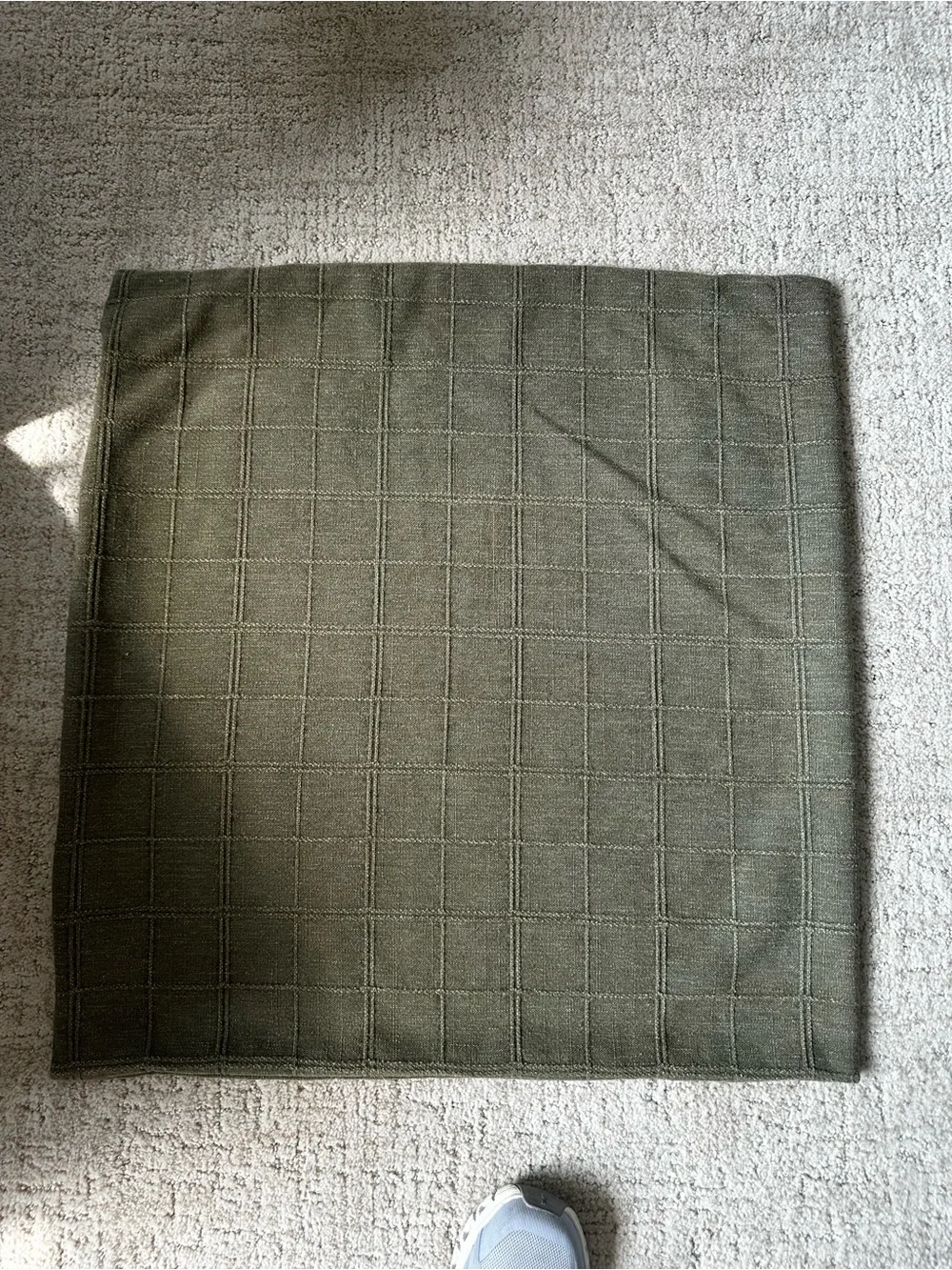 Target Olive Green Textured Grid Accent Pillow Cover